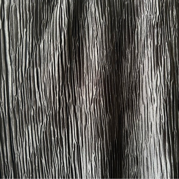 Vintage After Dark Black Long-Sleeve Multi-Layer Pleated Wavy Midi Dress Witchy - Picture 4 of 6